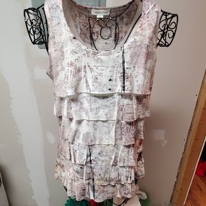 Coldwater Creek ruffled tank top size Med. (10/12)